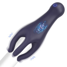 (1 Geen Tong) Mannelijke Eikel Stimulatie Massager 10 Modi Penis Vertraging Trainer Tril Roterende Masturbator