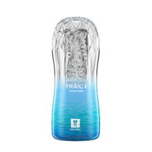 (Bleu) GALAKU Masturbateur masculin, chatte souple, jouets sexuels, vagin transparent, exercice d'endurance