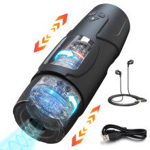 (Violet) Masturbateur masculin 4 en 1, automatique, télescopique, sucer, sucer, vibrateur, masturbateur,