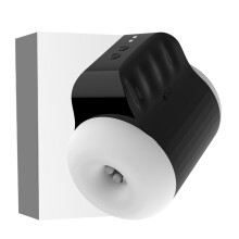 (Black With Box)Masturbator Cup For Men Automatic Blowjob Sucking Vibration Male Masturbation Cup Glans