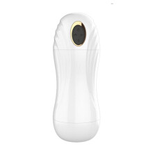 (Blanc) Masturbateur masculin automatique à succion masculine, tasse de masturbation, vagin oral, vibrateur
