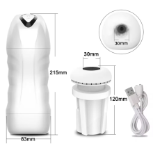 (Blanc-30 mm) Masturbateur automatique pour homme, suceur, fellation, équipement de masturbation, machine,