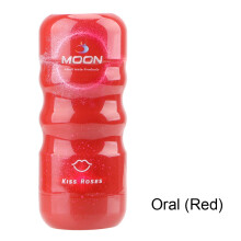 (Rouge) 16 cm Masturbateur masculin Bouche artificielle Vagin anal Vraie chatte pour hommes Gland Sucer