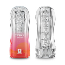 (rouge) Masturbateur masculin Cup Soft Pussy Sex Toys Vagin transparent Exercice d'endurance pour adultes