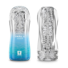 (bleu) Masturbateur masculin, tasse, chatte souple, jouets sexuels, vagin transparent, exercice d'endurance