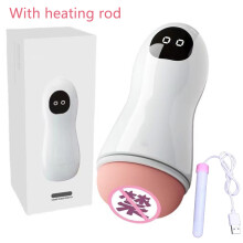 (Blanc avec chauffage) Masturbateur automatique pour homme, suceur, fellation, masturbation, jouets
