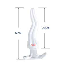 (XXL) Gros godes transparents pour femmes, stimulateur vaginal, plug anal, pénis animal artificiel,