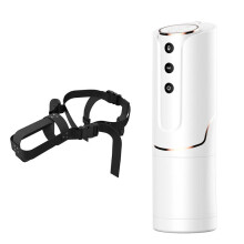 (Avec ceinture élastique) Masturbateur masculin portable télescopique automatique bras articulé réglable