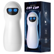 (wit) Cat Male Masturbator Cup Realistische Anale Vagina Pocket Pussy Siliconen Vaginaal voor Mannen