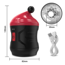 (FJB13-BK) Masturbateur masculin automatique à double extrémité ouverte, puissant, vibrant, étanche