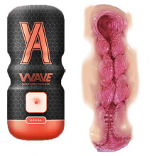 (Bleu) Vagin réaliste pour homme, masturbateur anal réutilisable, poche sous vide