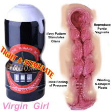 (Cuir noir) Vagin réaliste pour homme, masturbateur anal, réutilisable, pour poche sous vide