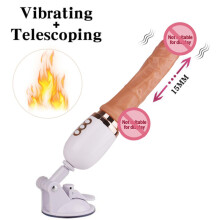 (Pas de télécommande) Pistolet à gode électrique Machine sexuelle Simulation Vibromasseur télescopique