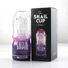(Violet) Masturbateur masculin transparent, vagin transparent, chatte de poche souple, exercice d'endurance