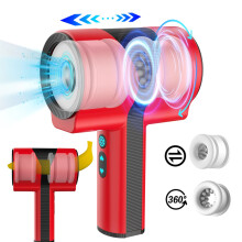 (rouge)Ventouse à jet électrique pour homme rechargeable, télescopique, rotative et vibrante, simulation
