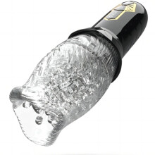 (KJ012-BOX) Masturbateur Tornado Masturbateur 10 Vibrations 5 Rotation Manchon Transparent Retard de