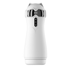 (Vibration blanche) Masturbation électrique pour hommes, simulation de vagin, succion automatique, fellation,