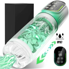 (G2 Pro Geen) Masturbateur télescopique rotatif pour homme, masturbateur vaginal, fellation, jouets
