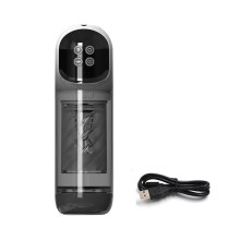 (Gris sans boîte) Masturbateur automatique pour homme, 7 modes de succion, rotation, léchage, poche,