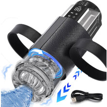 (G2 Pro Mains Libres) Masturbateur à Rotation Télescopique Tasse Vagin Masturbation Fellation Adultes