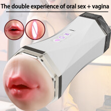 (blanc) Masturbateur automatique pour homme, suceur, fellation, équipement de masturbation, machine,