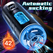 (noir) Masturbateur automatique pour homme, ventouse, machine à sucer, chatte de poche, jouets sexuels