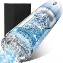 (Bleu avec boîte) Masturbateur masculin automatique 6 en 1, pompe à pénis IPX7, machine sexuelle avec