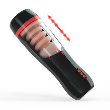 (masturbateur) Masturbateur masculin automatique à succion, vibrateur télescopique intérieur, vagin
