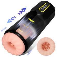 (FJB55-BK) Automatische mannelijke masturbator telescopische trillende masturbatiebeker simulatie blowjob