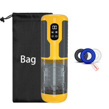 (HC-FJB02-Bag) Masturbateur télescopique automatique 5 en 1 pour homme, IPX6, vibration, fellation,