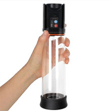 (Vin rouge) Pompe à pénis électrique LCD Agrandissement du pénis Pompe d'extension Entraîneur de pénis