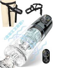 (Gris foncé) Masturbateur masculin automatique Pompe à pénis pour jouet sexuel masculin Sucer, vibrer,