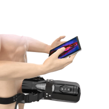 (Argent) Masturbateur masculin automatique avec 7 fonctions d'extraction et de vibrateur masturbateur