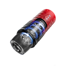(Rouge) Masturbateur masculin automatique avec 7 fonctions d'extraction et de vibrateur masturbateur