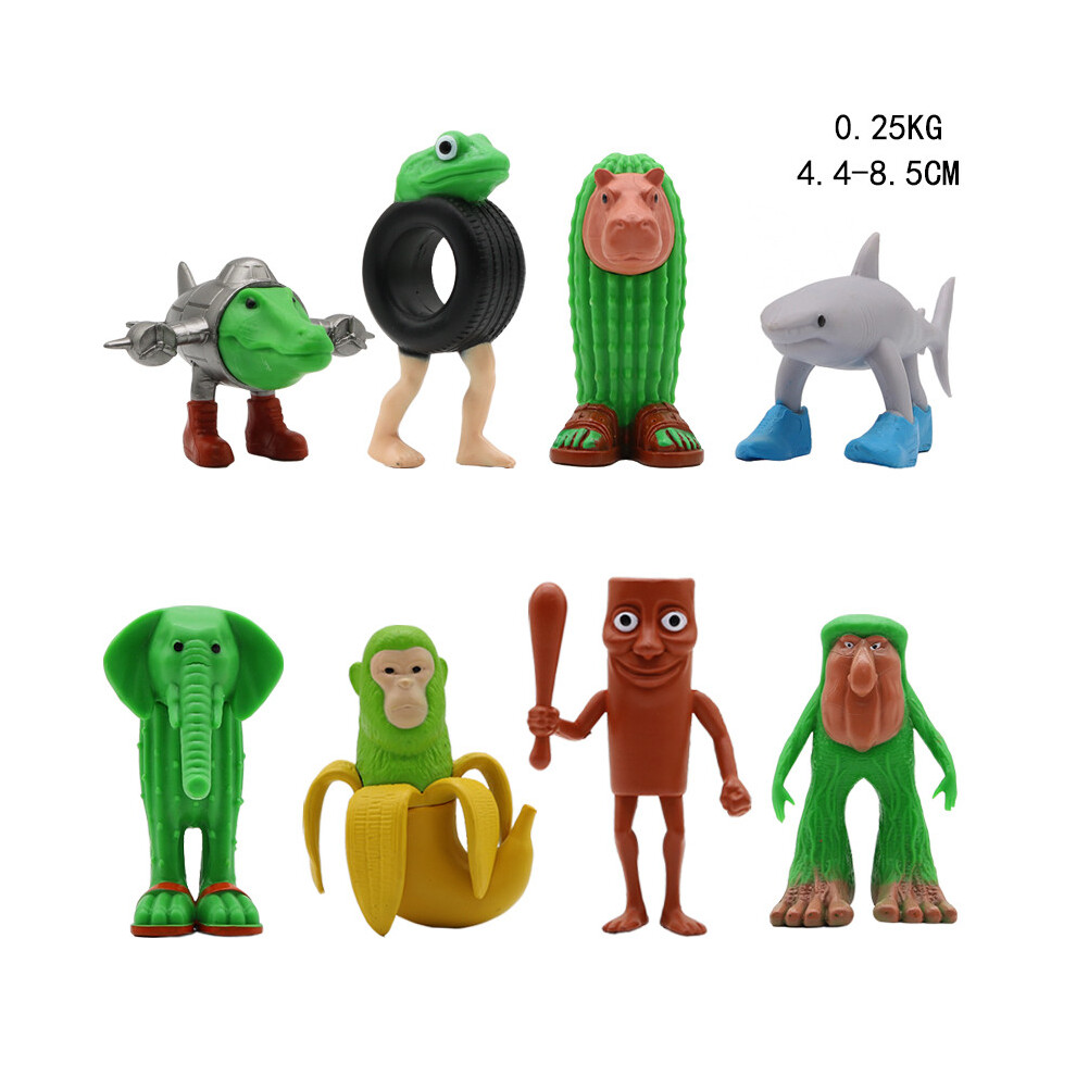 (8 PCS) Tungtung Sahur Tung Tralalero Tralala Pvc Figurines Toy Parody Models Doll Game