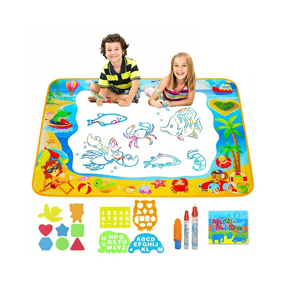 100x70cm Water Doodle Mat with 3 Magic Pens – Non-Toxic Eco-friendly Aqua Magic Board for Creative Play