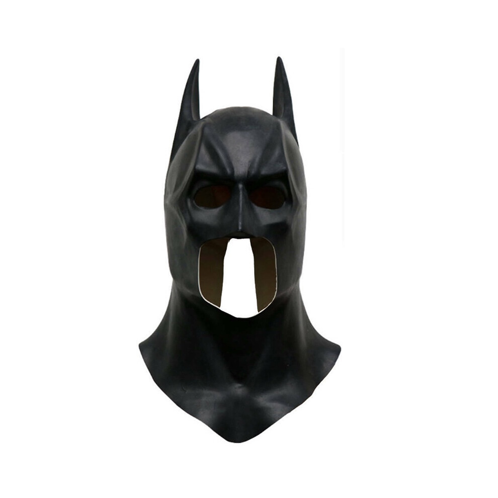 Batman Mask Full With Cowl Adult Cosplay The Knight Rises Prop Halloween Dark