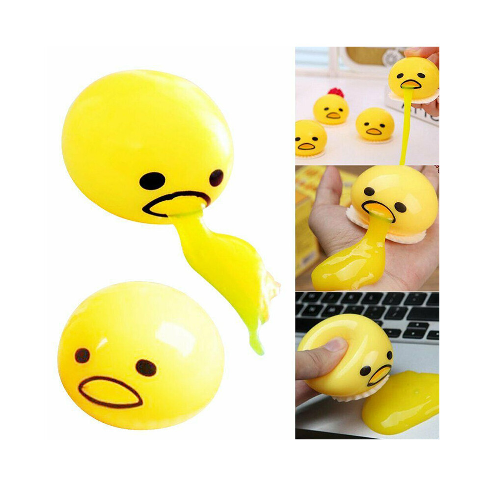 Egg Squishy Puking Yolk Stress Ball With Goop Relieve Stress Toys Funny Yellow