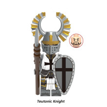 (Teutonic Knight) Knight Middle Ages Priest Action Figure Mini Building Block Puzzle Toy Kids Gift