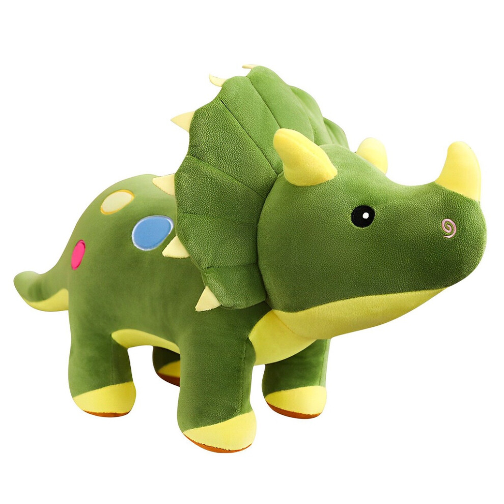 (, 40Cm/15.7In) Toy Dinosaur Plush Triceratops Animal Pillow Kids Boys Birthday Gift Collection Green