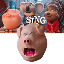 Rossi Sing2 Pig Adult Latex Headgear Mask Angry Expression Cosplay Around Film
