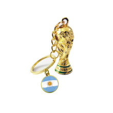 (Argentina) Cup Keychain World Football Keyring National Flag Sport Christmas Gift Fan