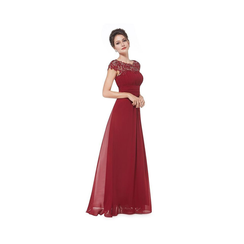 (Red, XXL) Prom Women Lace Evening Party Ball Gown Cocktail Bridesmaid Wedding Maxi Dress-image-OPC-PGXD2C5-NEW