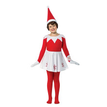 (Girls, 130cm) Toddler Adults Elf Cosplay Costume Elf On The Shelf Party Christmas Halloween