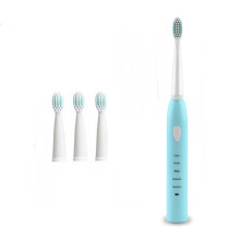 (Blue) Acoustic Toothbrush Electric Vibration Cross Action Power Clean Crest Dual