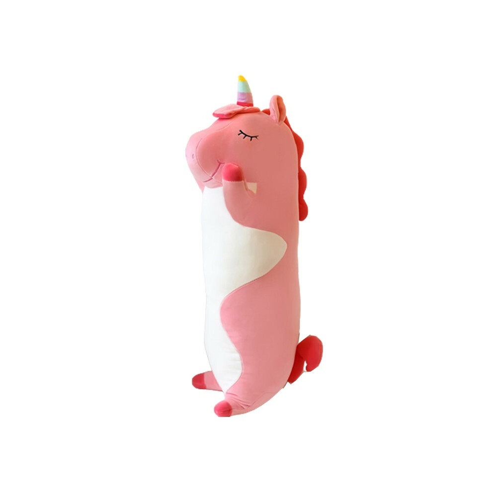 (Unicorn, 100cm/39.37in) Unicorn Cat Long Dinosaur Pillows Plush Toy Stuffed Animals Doll Xmas Gift Kids
