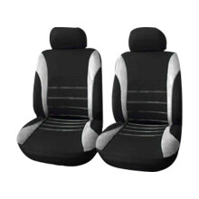 (Gray) Seat Universal Car Covers Front Head Rests Full Set Auto Seat Colour 7 Cover