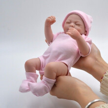 Silicone Realistic Full Vinyl Reborn Baby Girl Doll Handmade Mini Babies