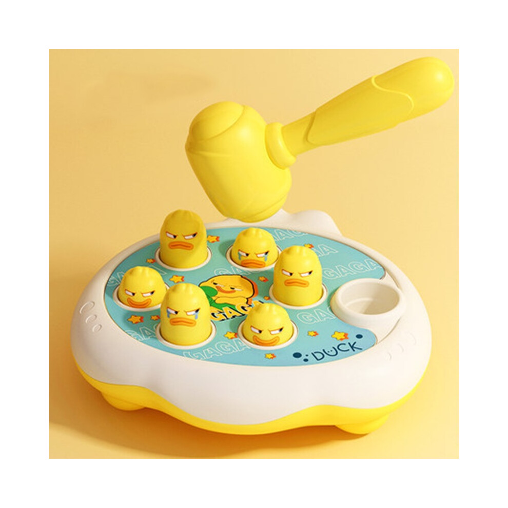 (Duck) A Whack Mole Game Pig Frog Duck Kids Knocking Toys For Infants Education Puzzle
