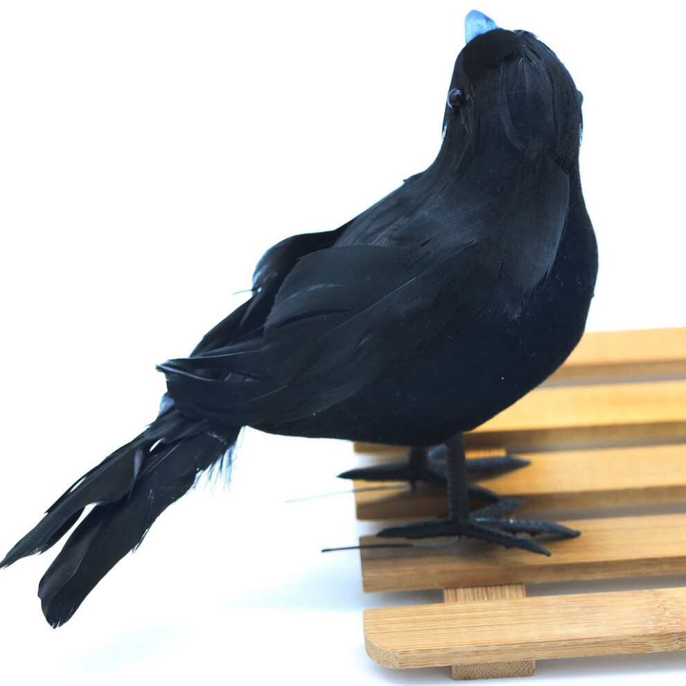 (Crooked) Simulation 136pcs Black Crow Model Halloween Hunting Decor Party Decor Bird-image-OPC-PGXDCDT-NEW